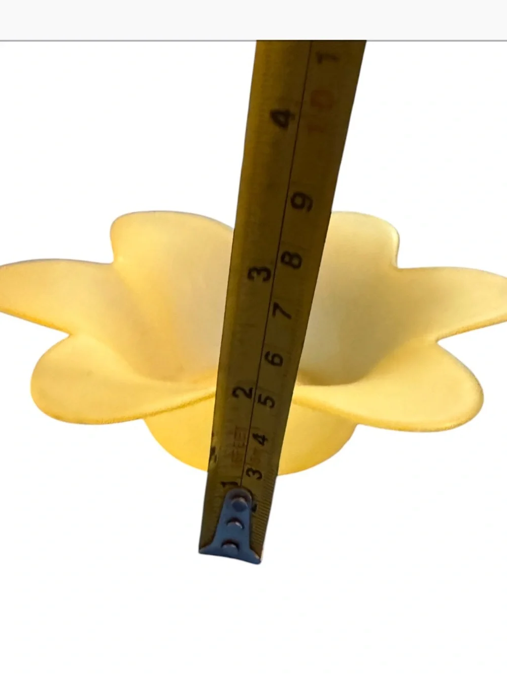 Vintage Yellow Frosted Satin Glass Flower Bowl - 6